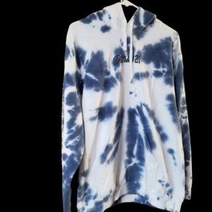 ❤️🛍️Deluxe  District 21 Blue and White Tie Dye Kangaroo Hoodie   Size  L❤️🛍️
